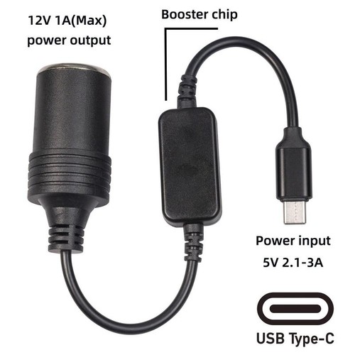 Type to 12v cigarette - 5v,